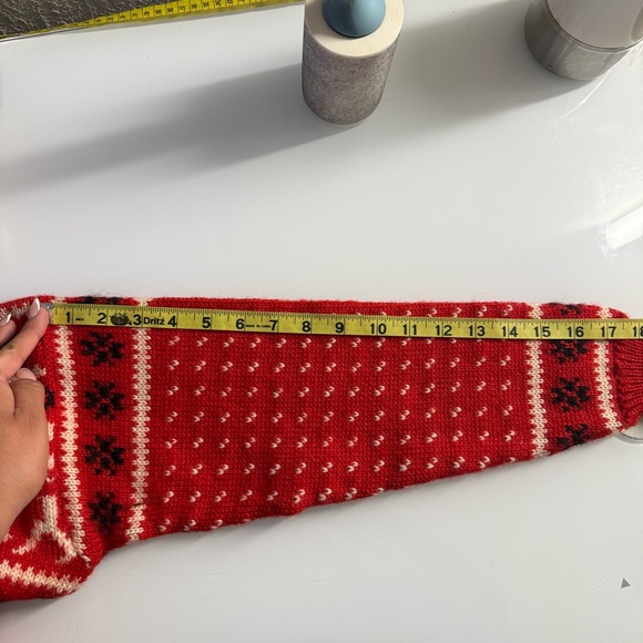 Dale of Norway Christmas Reindeer Black white red Sweater size small 40 - Picture 11 of 13